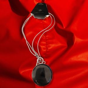 Lane Bryant Convertable Onyx Sphere Necklace